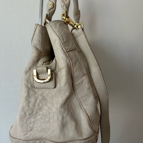 Tory Burch Distressed Pebble Leather Satchel - Picture 10 of 17